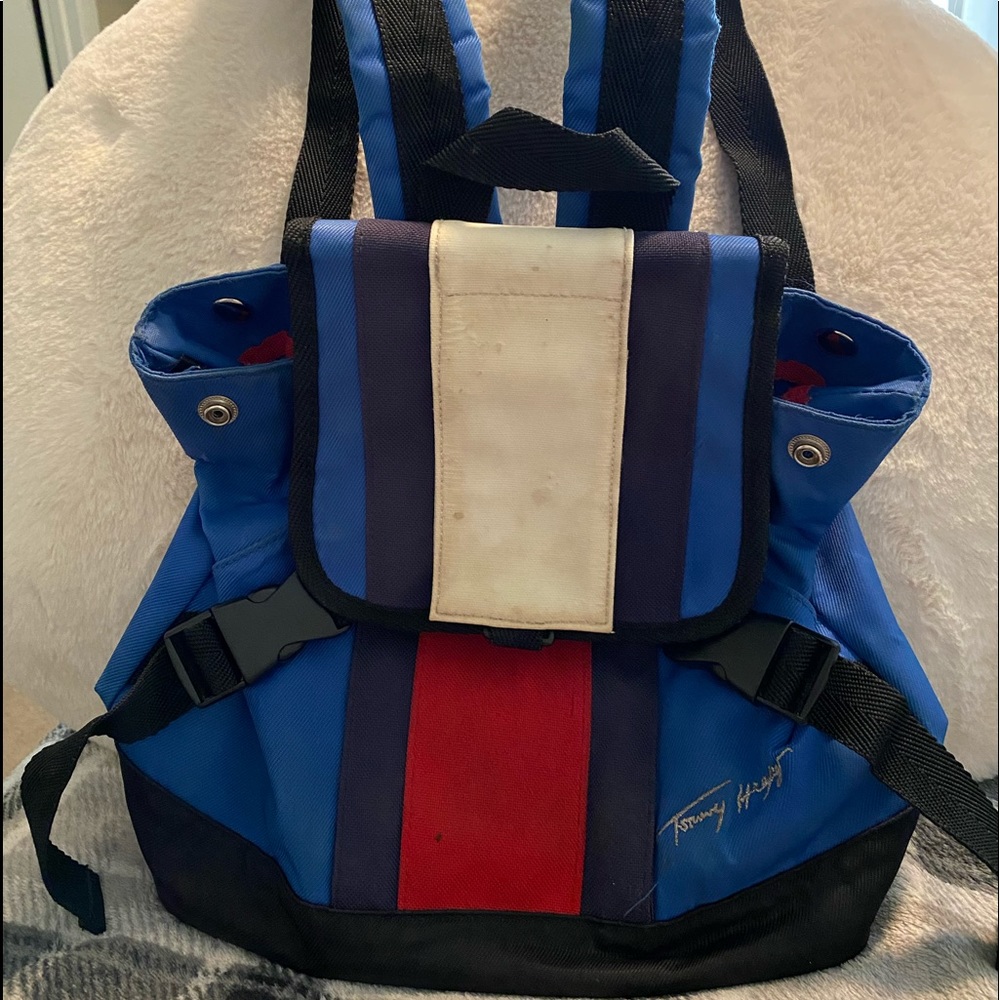 Tommy Hilfiger backpack (medium). Fun and adorable. Everyone comments on it.